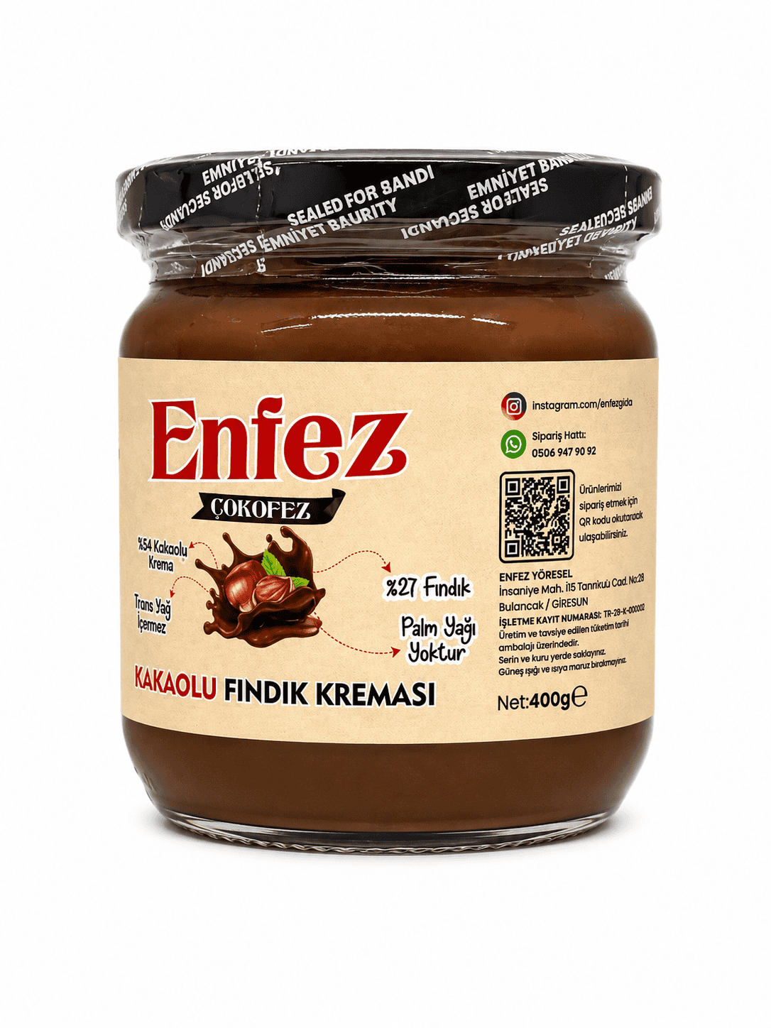Kakaolu Fındık Kreması 400gr
