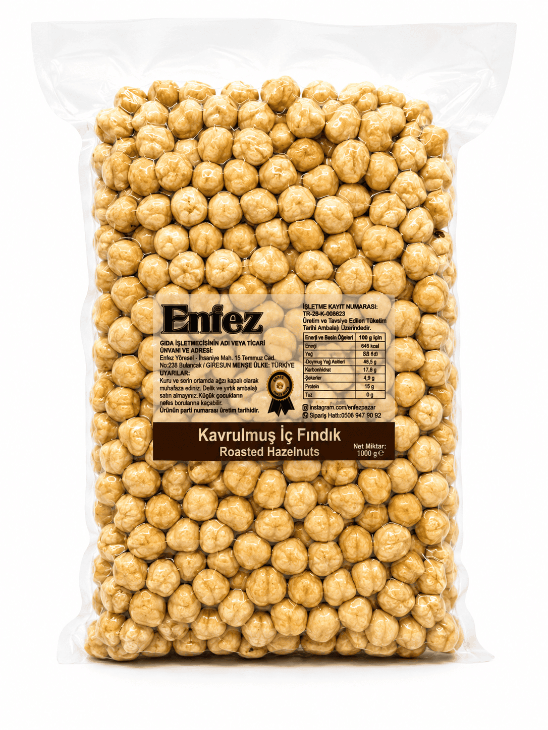 Kavrulmuş Fındık 1 KG