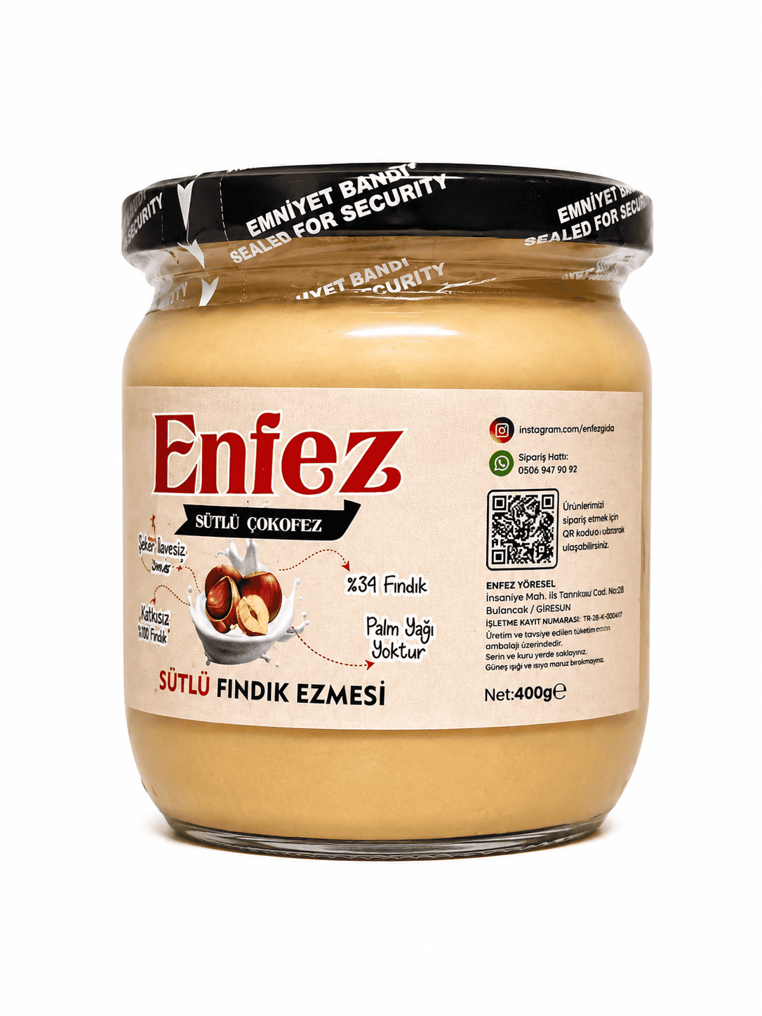 Sütlü Fındık Kreması 400gr